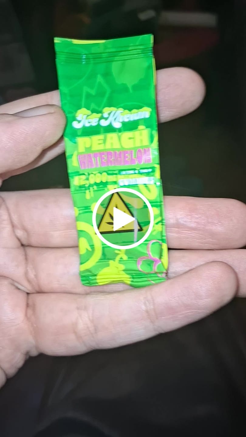 Customer video review of Ice Kream Peach Watermelon Single 2000mg Gummy