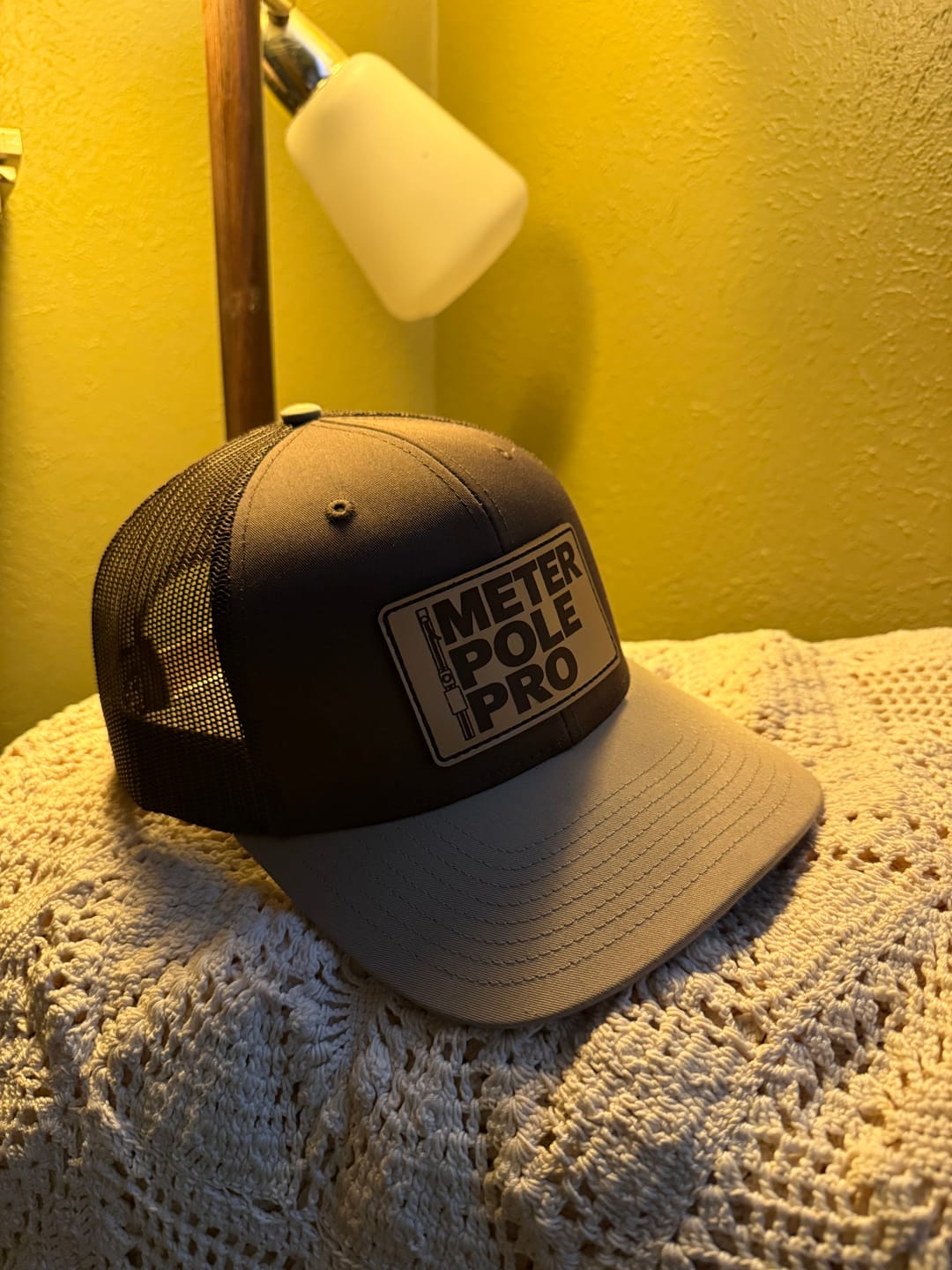 Customer photo review of Premium Custom Leather Patch Hats (Wholesale)