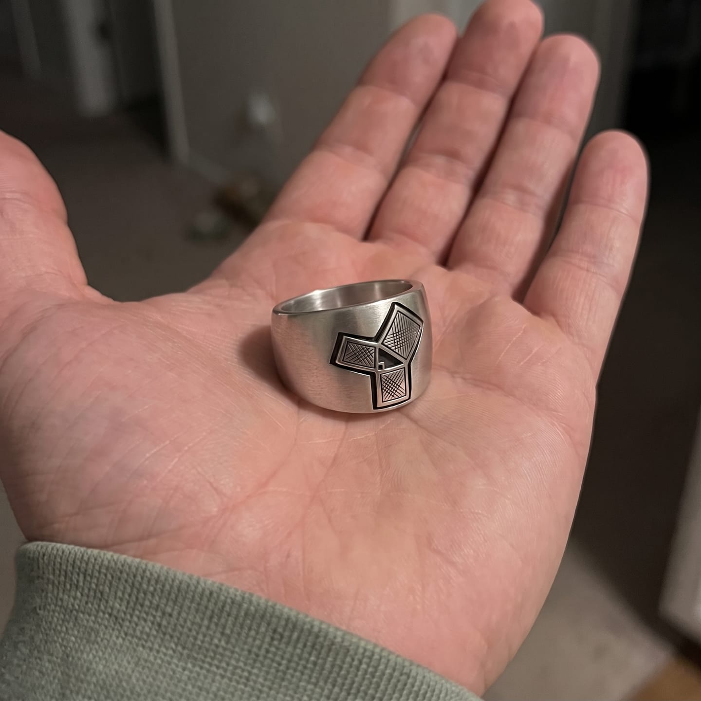 Customer photo review of Masonic Euclid Ring