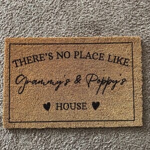 Customer photo review of Fully Personalized Entryway Doormat with Font Options
