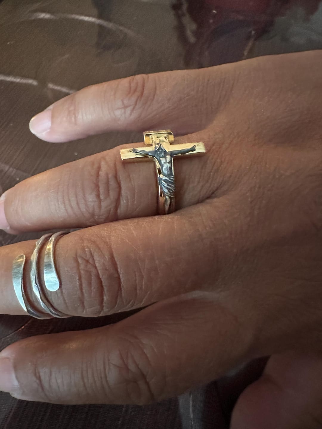 Customer photo review of Jesus Crucifix Ring