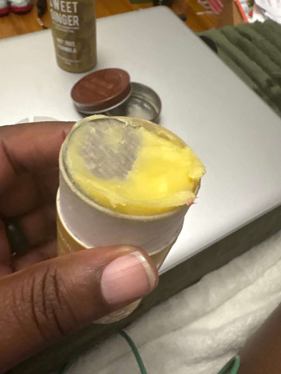 Customer photo review of Extra Strength Sweet Ginger Vapor Rub [Compact]