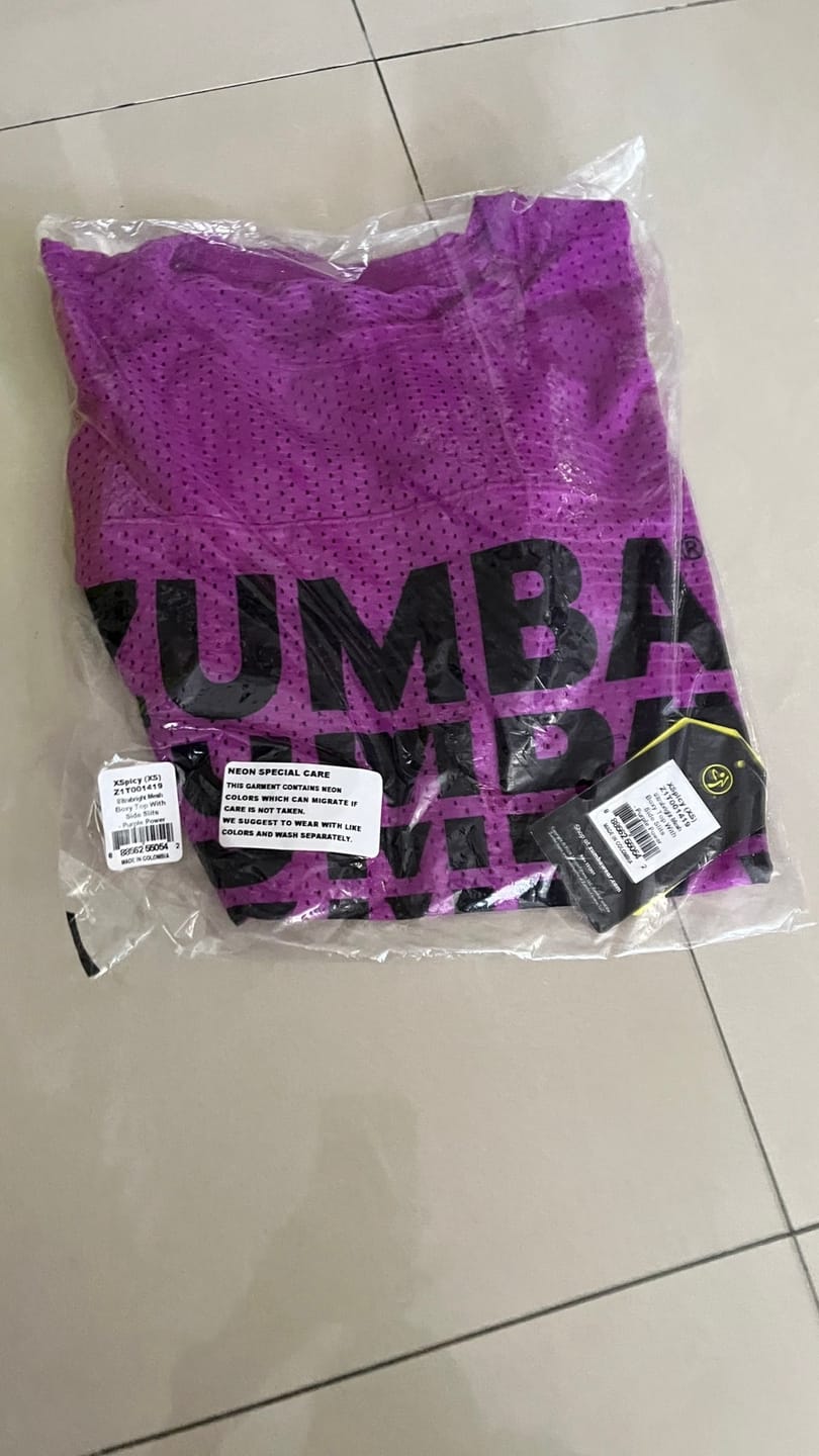 Customer photo review of Ultrabright Mesh Boxy Top With Side Slits