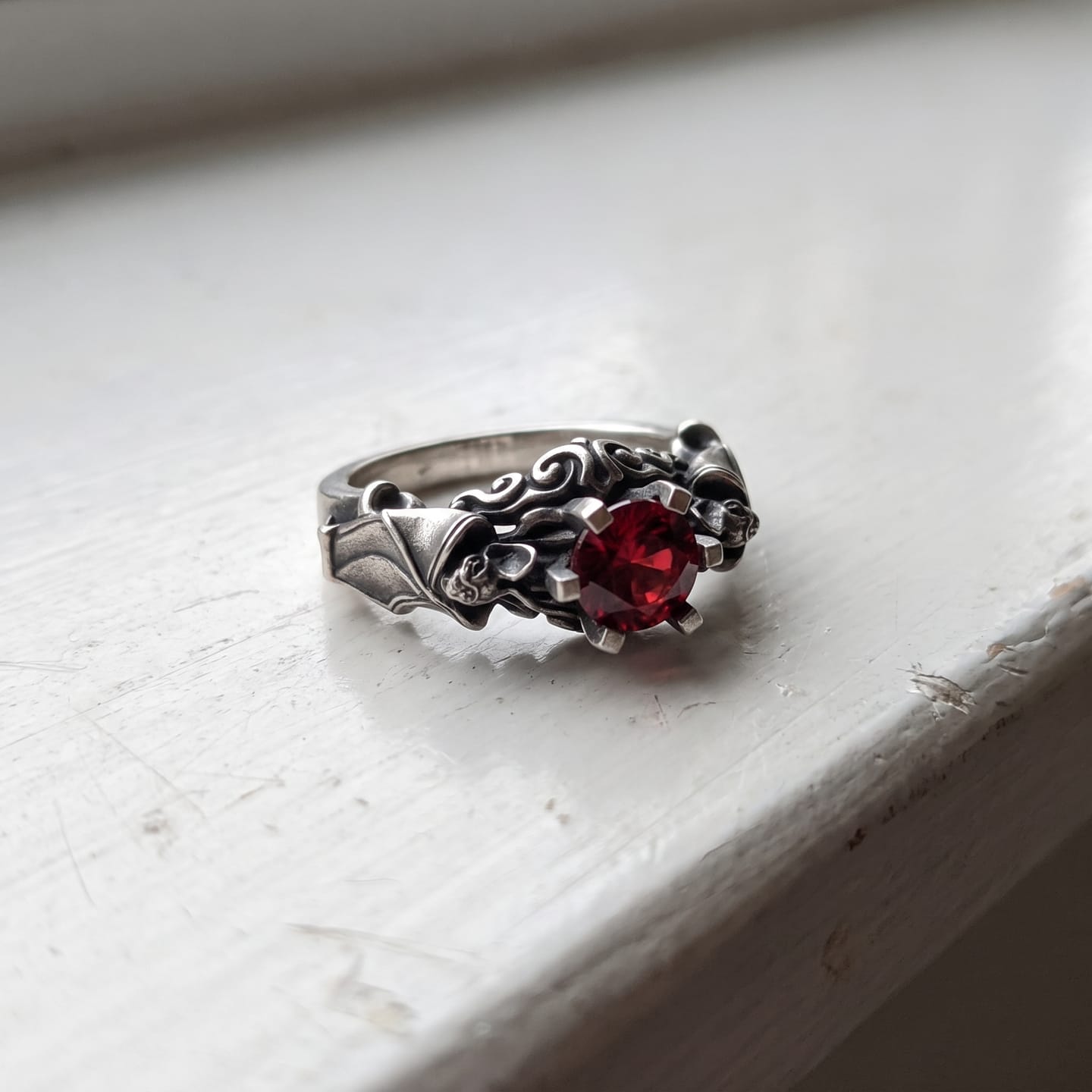 Customer photo review of Bat Engagement Ring
