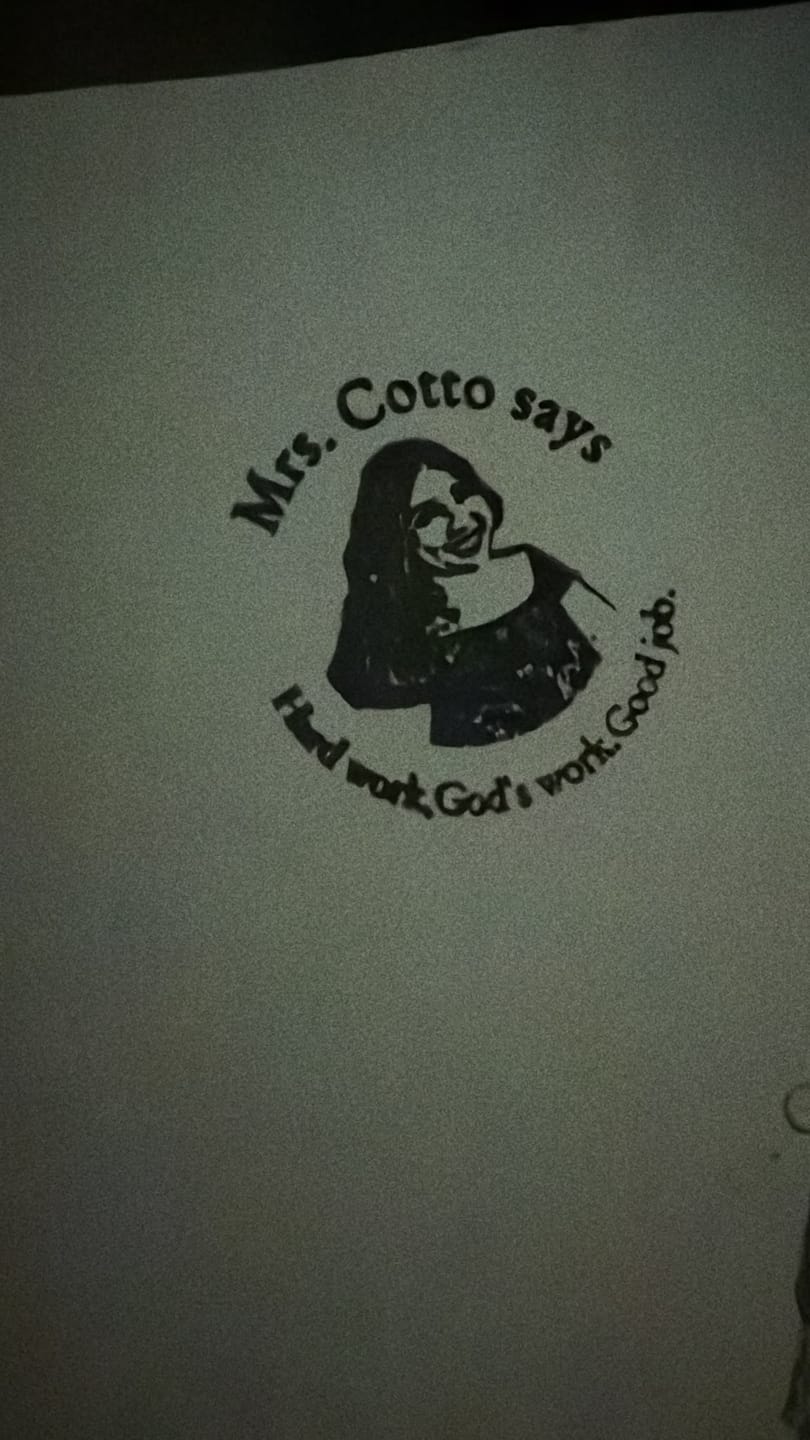 Customer photo review of Custom Photo Outline Sketch Teacher Says Good Job - Personalized Stamp