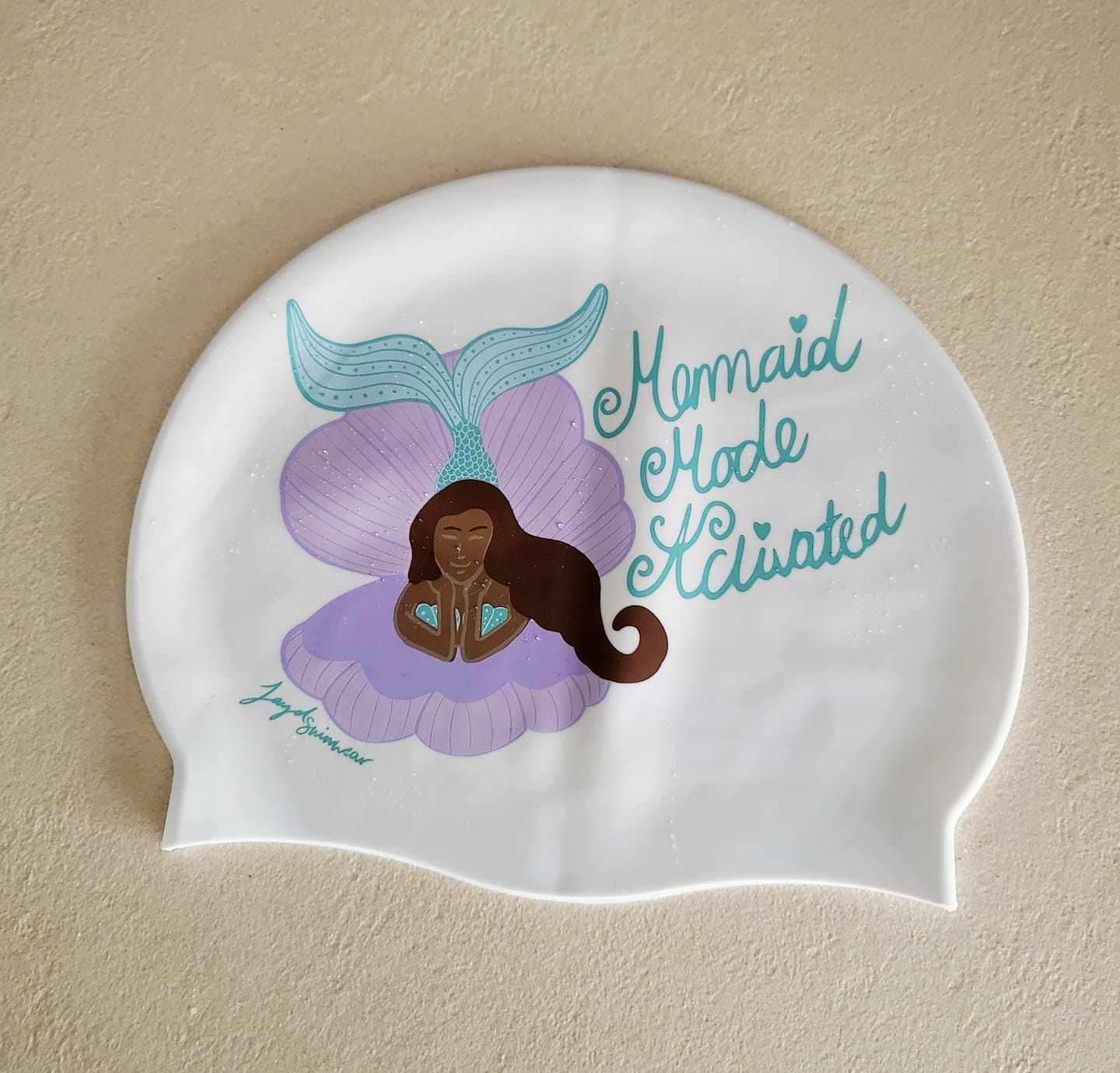Customer photo review of JAYD Swim Cap - Mermaid Mode