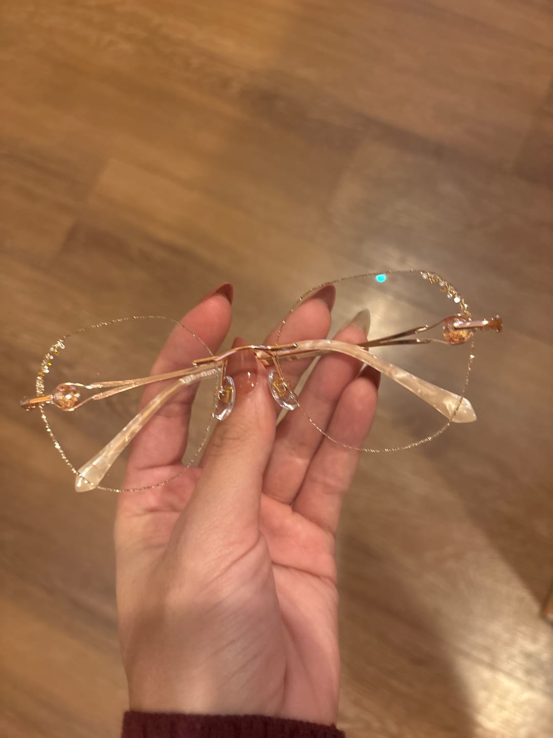 Customer photo review of Aria Eyeglasses