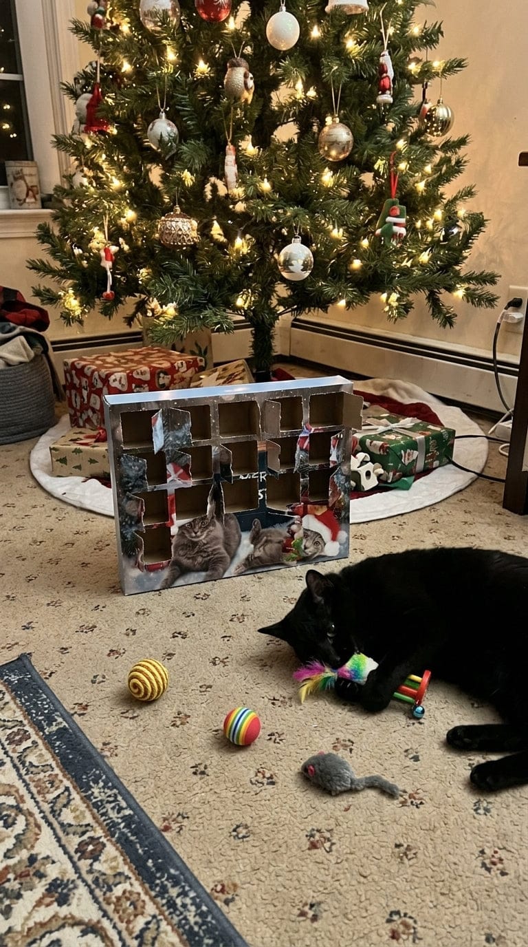 Customer photo review of Calendario de Adviento Para Gatos