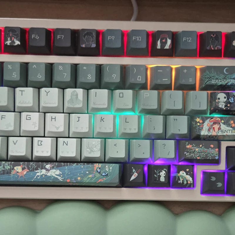 Customer photo review of Princess Mononoke Keycaps
