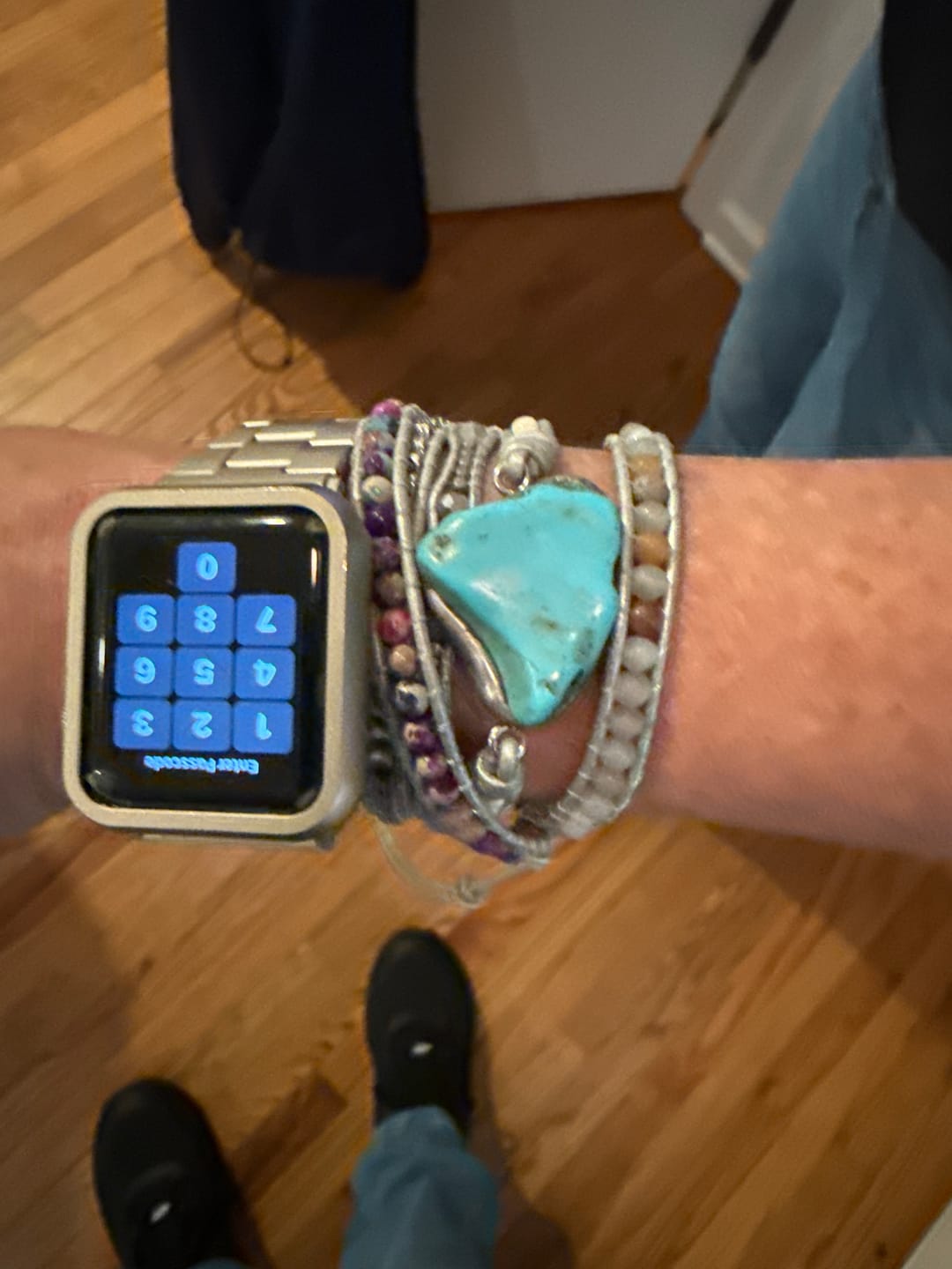Customer photo review of The Turquoise Protection Wrap Bracelet