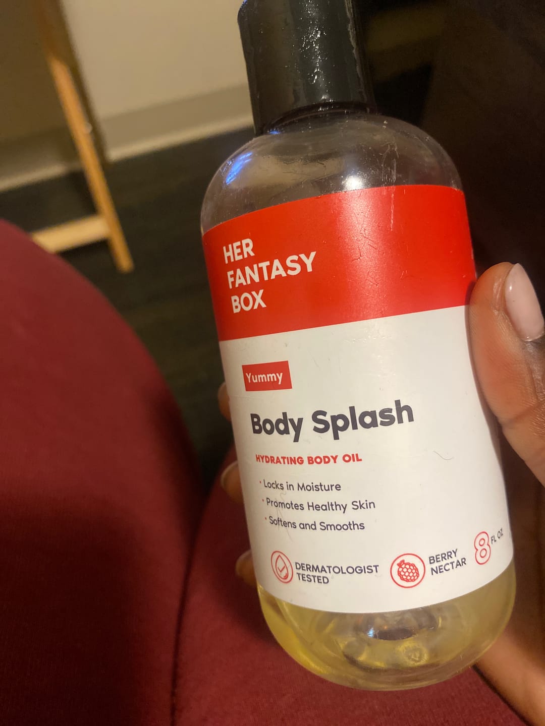 Customer photo review of Body Splash - Skin Smoothing Body Oil  (Yummy)