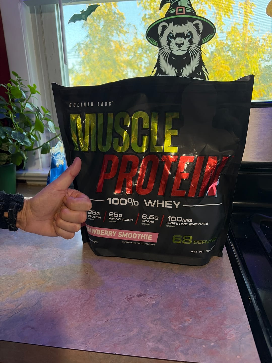 Customer photo review of 100% Whey Protein Powder