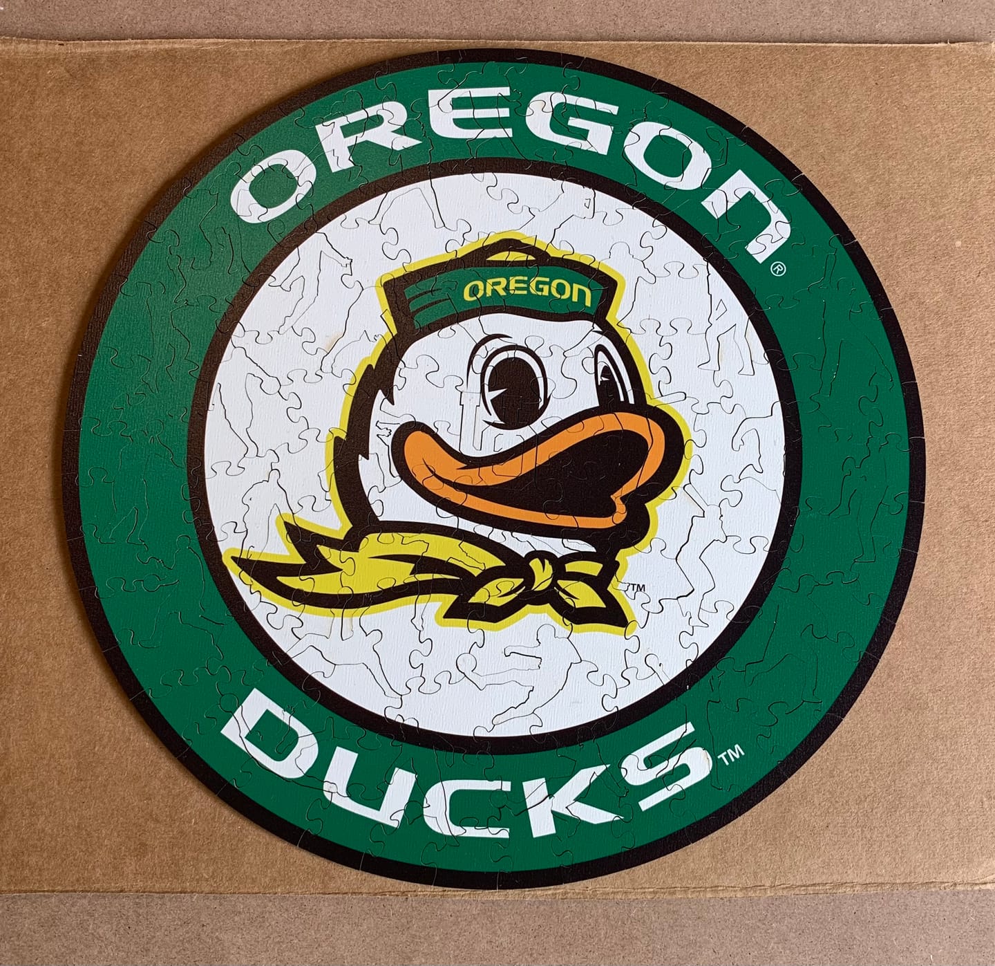 Customer photo review of Oregon Ducks Logo Wooden Puzzle