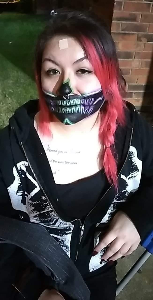 Customer photo review of Blue Squid PRO Face Paint Stick - Waterproof Body Paint for Adults & Kids Eye Black Baseball, Softball - Vegan Hypoallergenic Twist-Up Non-Toxic Makeup Stick for Cosplay, Sports & SFX