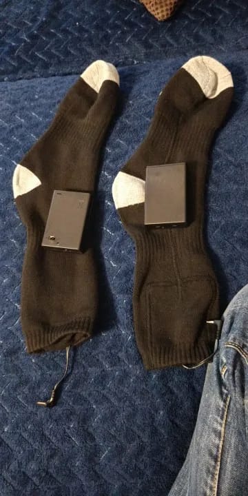Customer photo review of Heated Knee-High Socks
