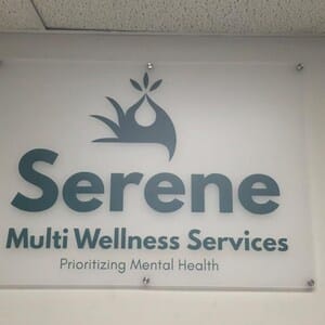 Customer photo review of Acrylic Business Logo Sign