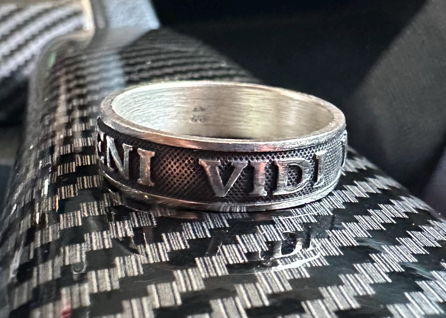 Customer photo review of Veni Vidi Vici Band Ring