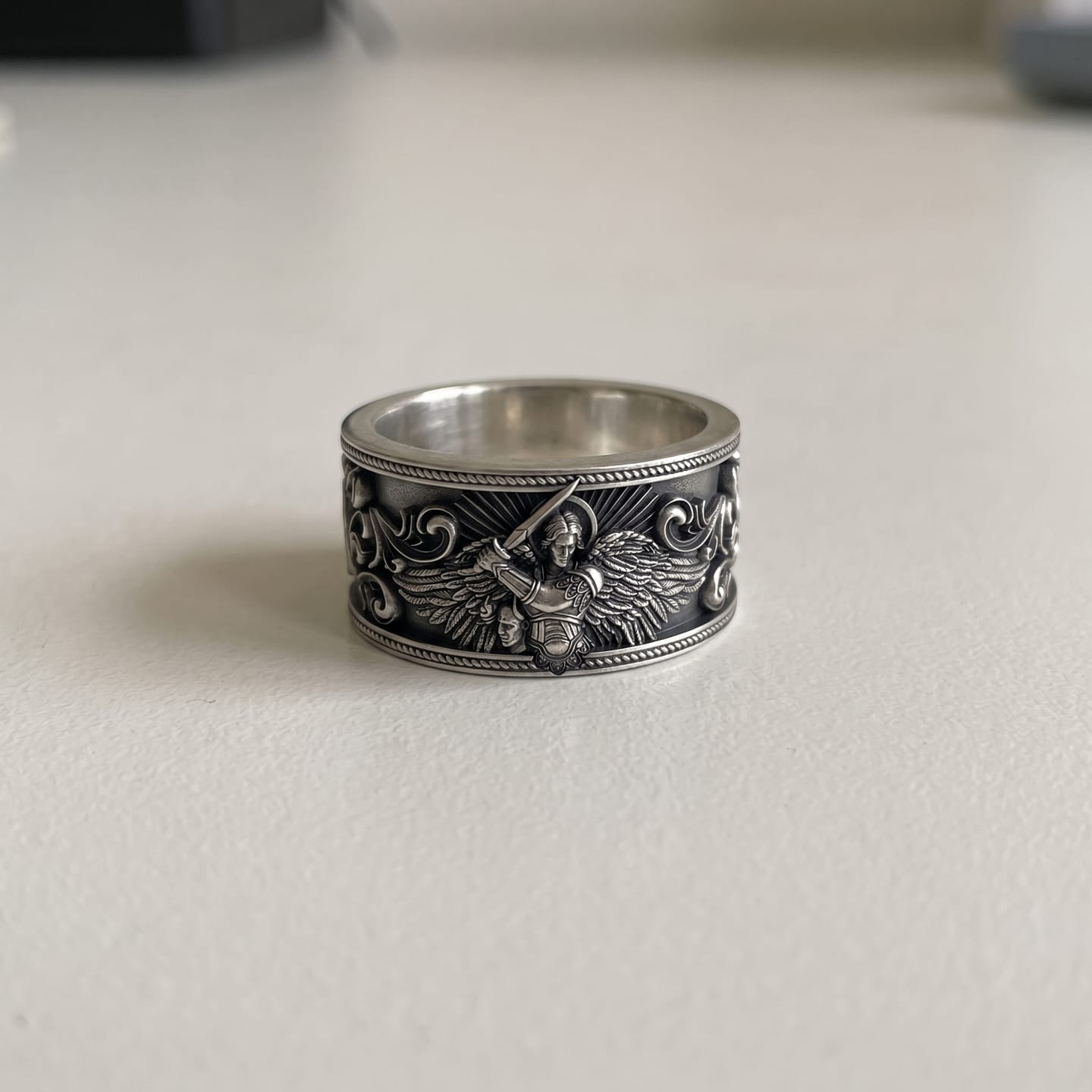 Customer photo review of Saint Michael Sword Ring
