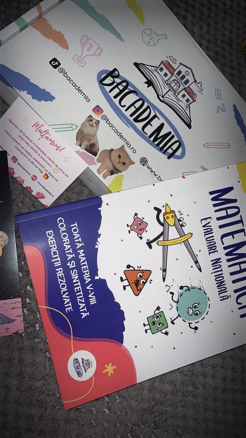 Customer photo review of Carte Matematică Evaluare Națională - Bacademia (Toată Materia V-VIII: Algebră și Geometrie)