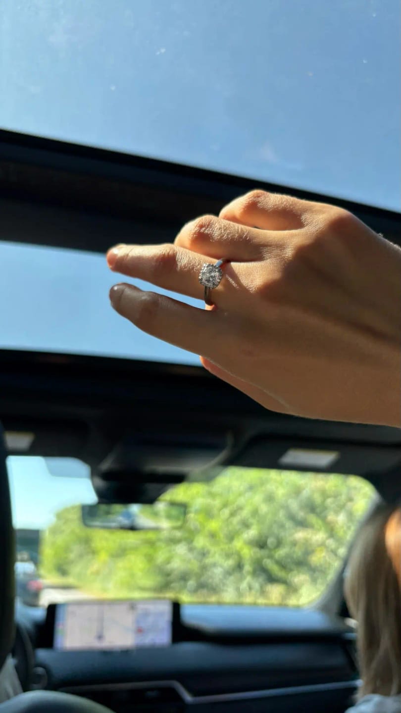 Customer photo review of Sterling Luxe Square Charm