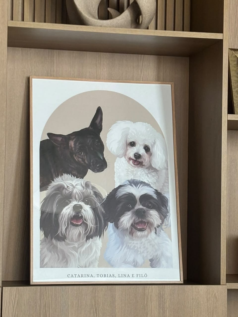 Customer photo review of Obra de Arte Janela do Amor - Com seus pets