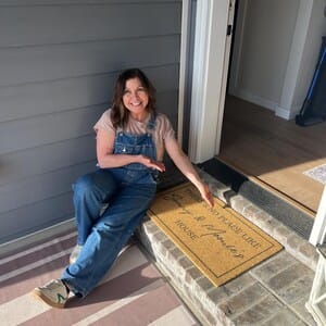 Customer photo review of There's No Place Like Nana's & Papa's House Doormat