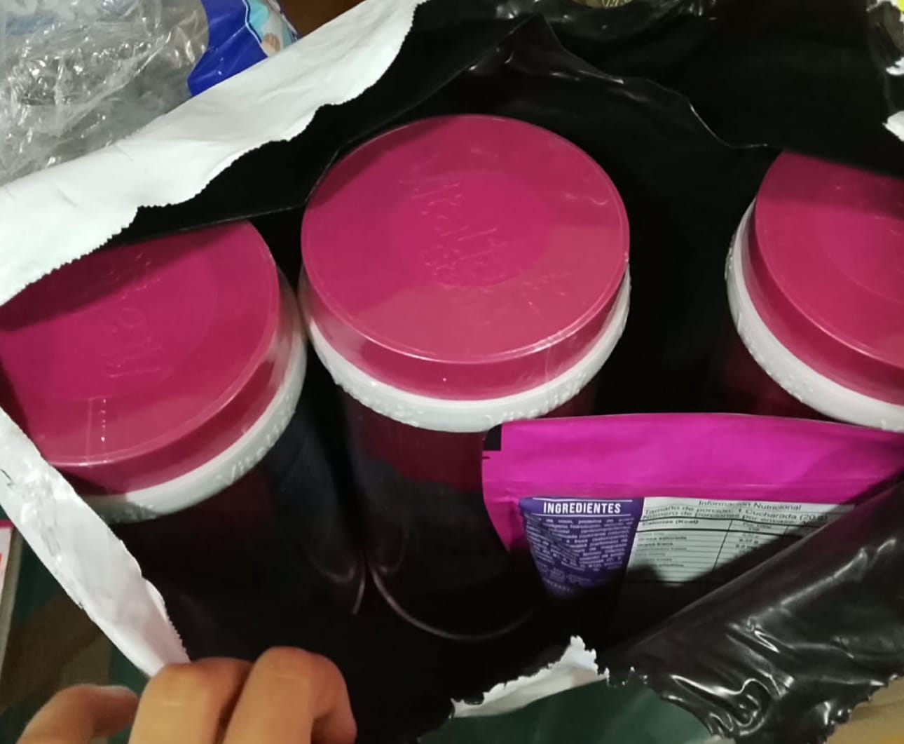 Customer photo review of Batido Colágeno Fresa con Uva Liofilizada - 700 g