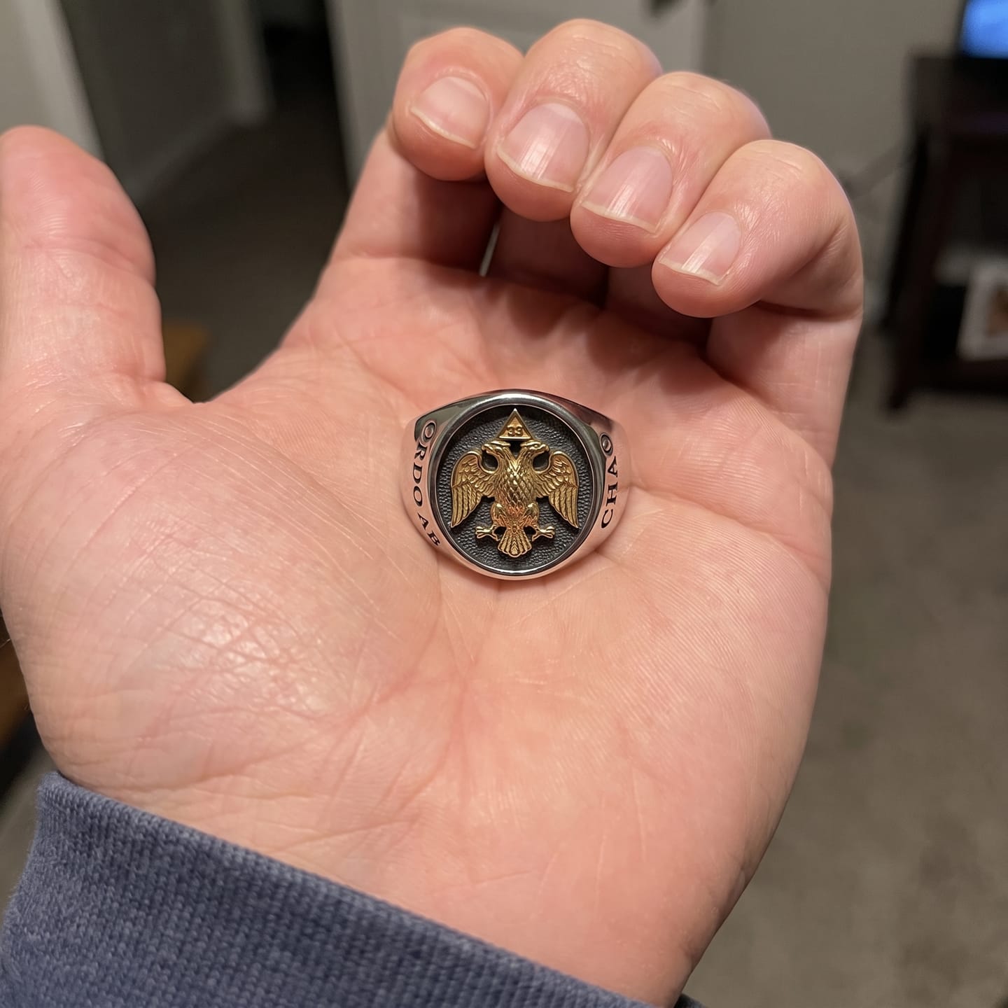 Customer photo review of Masonic 33rd Degree Eagle Ring