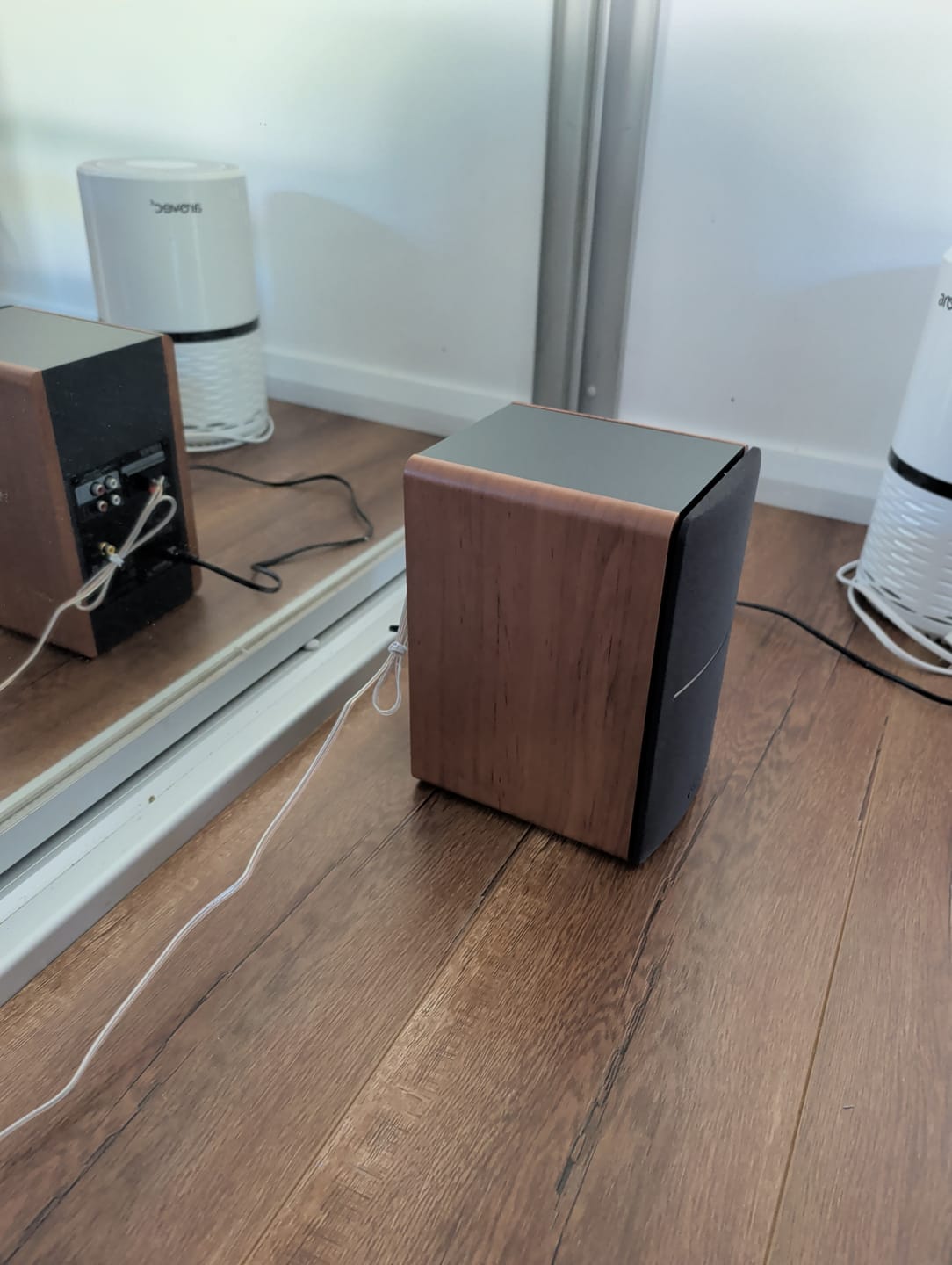 Customer photo review of R1280DBs Active Bluetooth Bookshelf Speakers