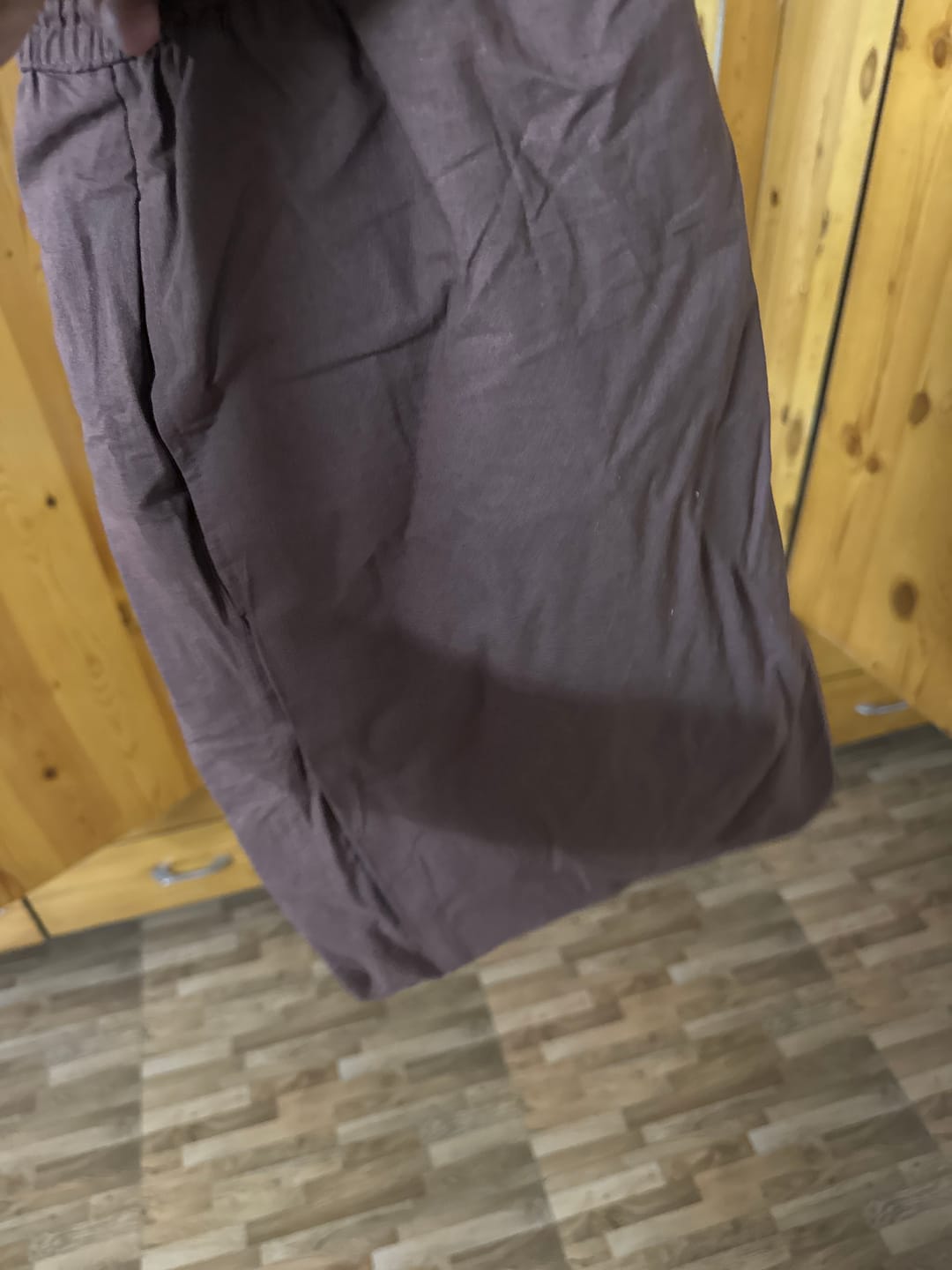 Customer photo review of Men Mauve Brown Cotton Pant