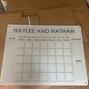 Customer photo review of Custom Three-List Calendar