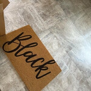 Customer photo review of Personalized Handwriting Family Surname Doormat