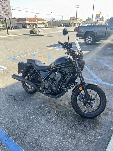 Customer photo review of 10L - Patriot Small Honda Rebel 1100 Motorcycle Throw Over Saddlebags