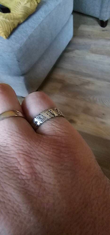 Customer photo review of Egyptian Hieroglyph Ring