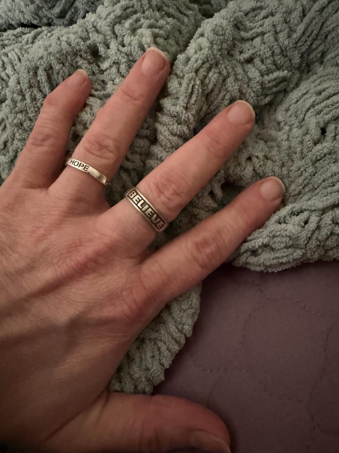 Customer photo review of Believe Band Ring