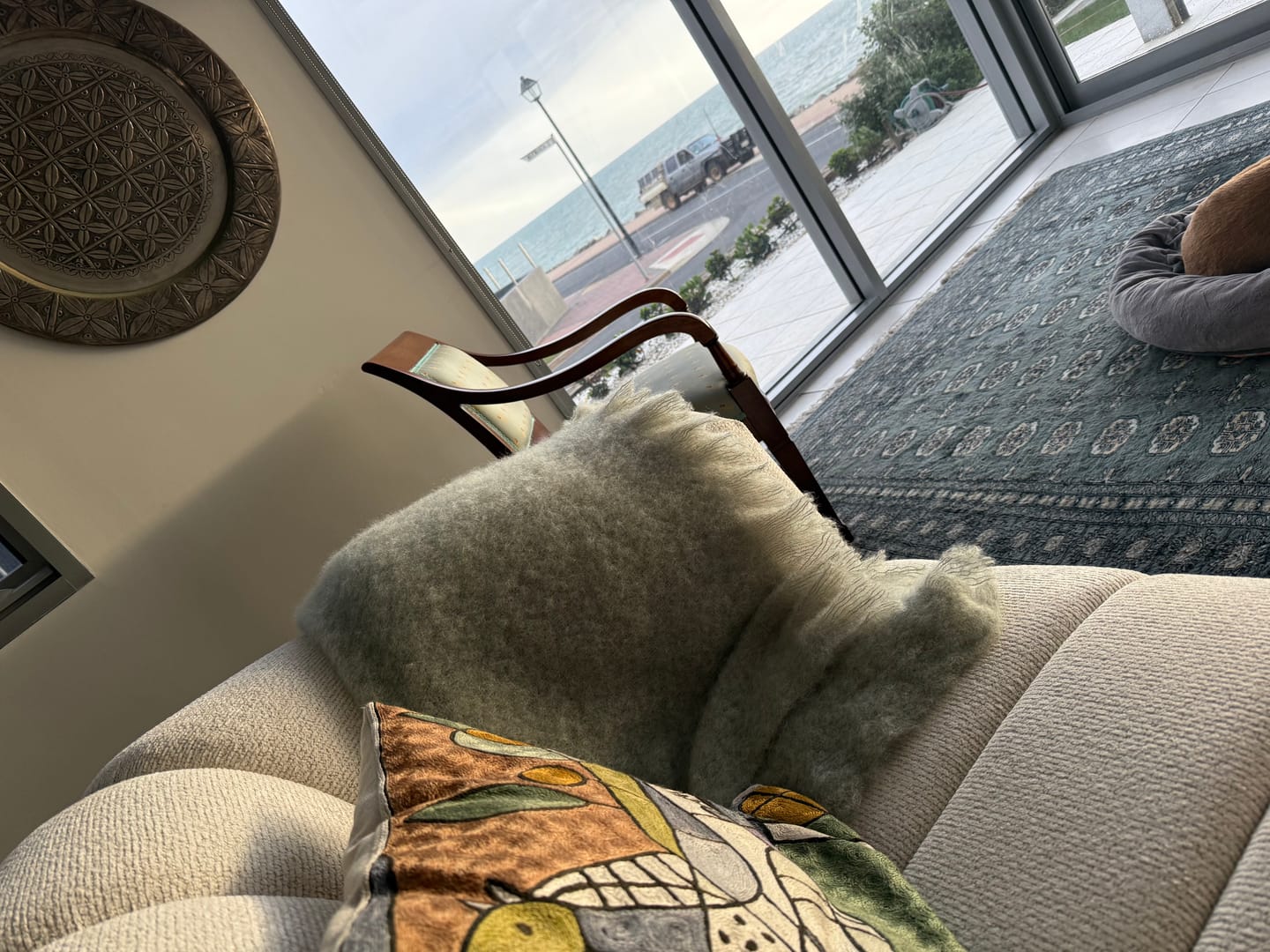 Customer photo review of Masterweave - Mohair Blanket Throw