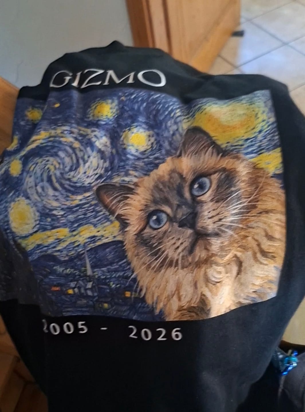 Customer photo review of Sternennacht T-Shirt Personalisiert