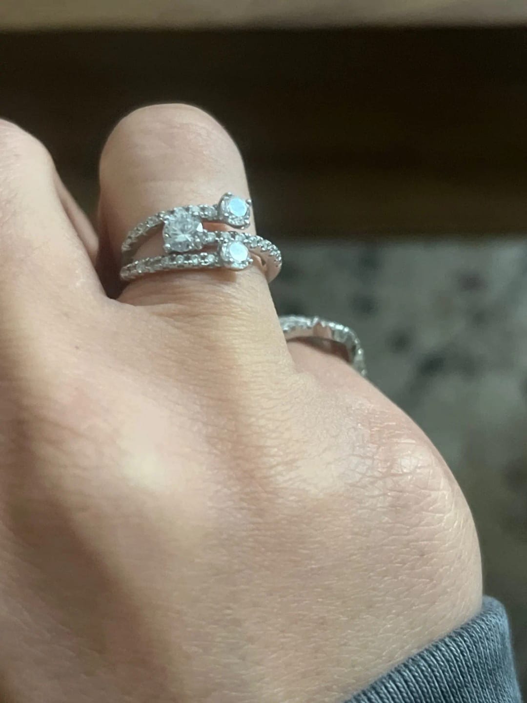 Customer photo review of Luxury Lattice Zirconia Ring
