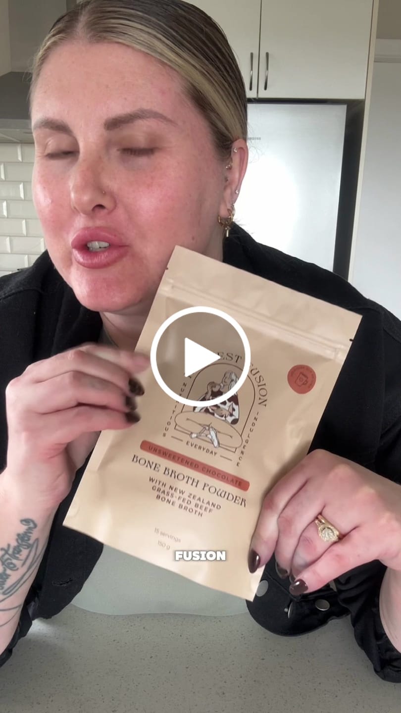 Customer video review of Unsweetened Chocolate Bone Broth Powder