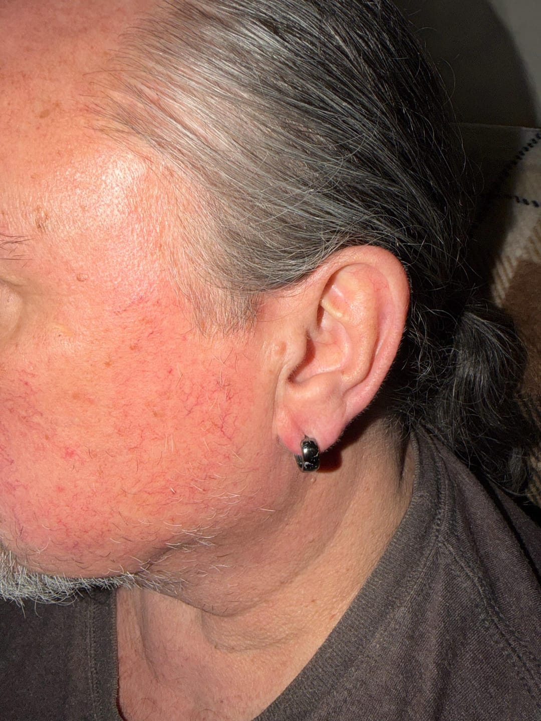Customer photo review of Cracked Hoop Earring