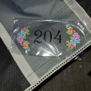 Customer photo review of Floral House Number Sign