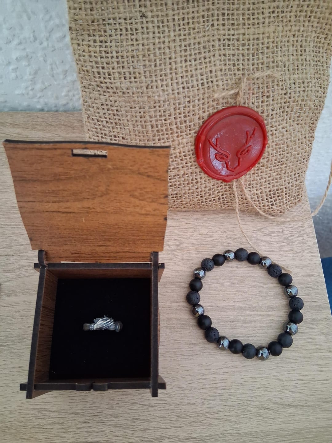 Customer photo review of Hugging Hands Ring