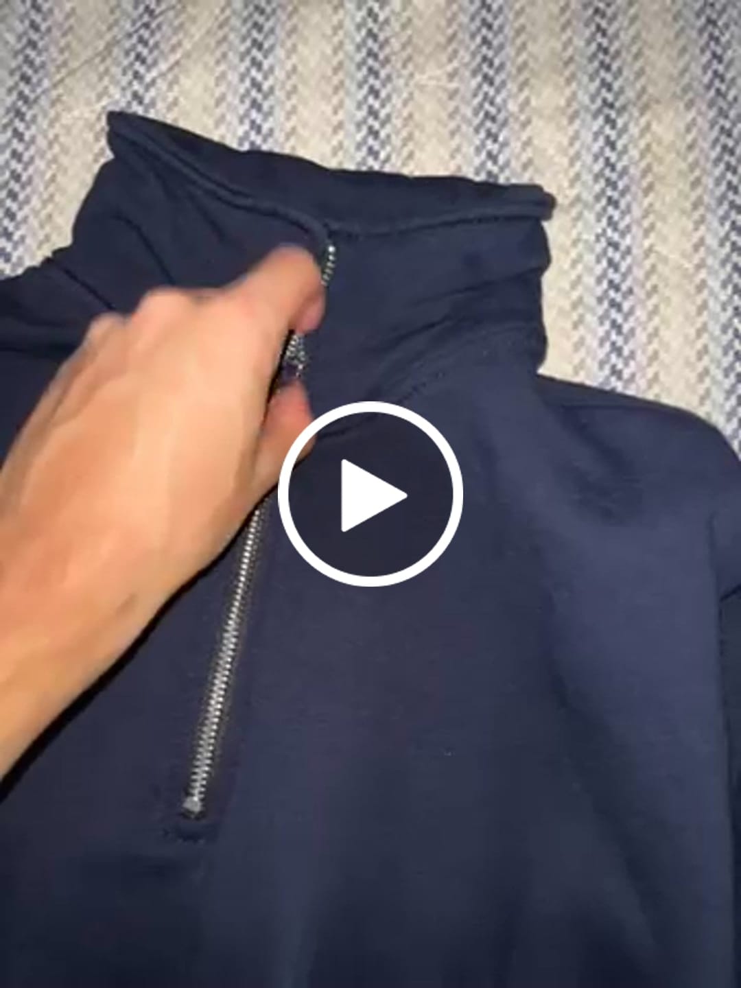 Customer video review of Sweatshirt Half Zip Blanks 330GSM Night Blue