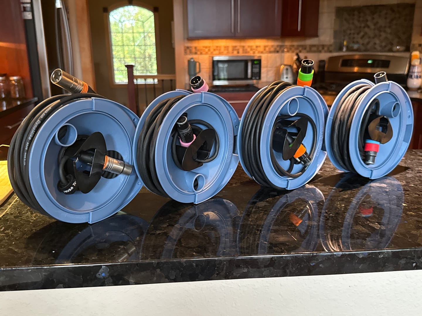 Customer photo review of Wrap Rabbit: Simplify Your Cable Chaos