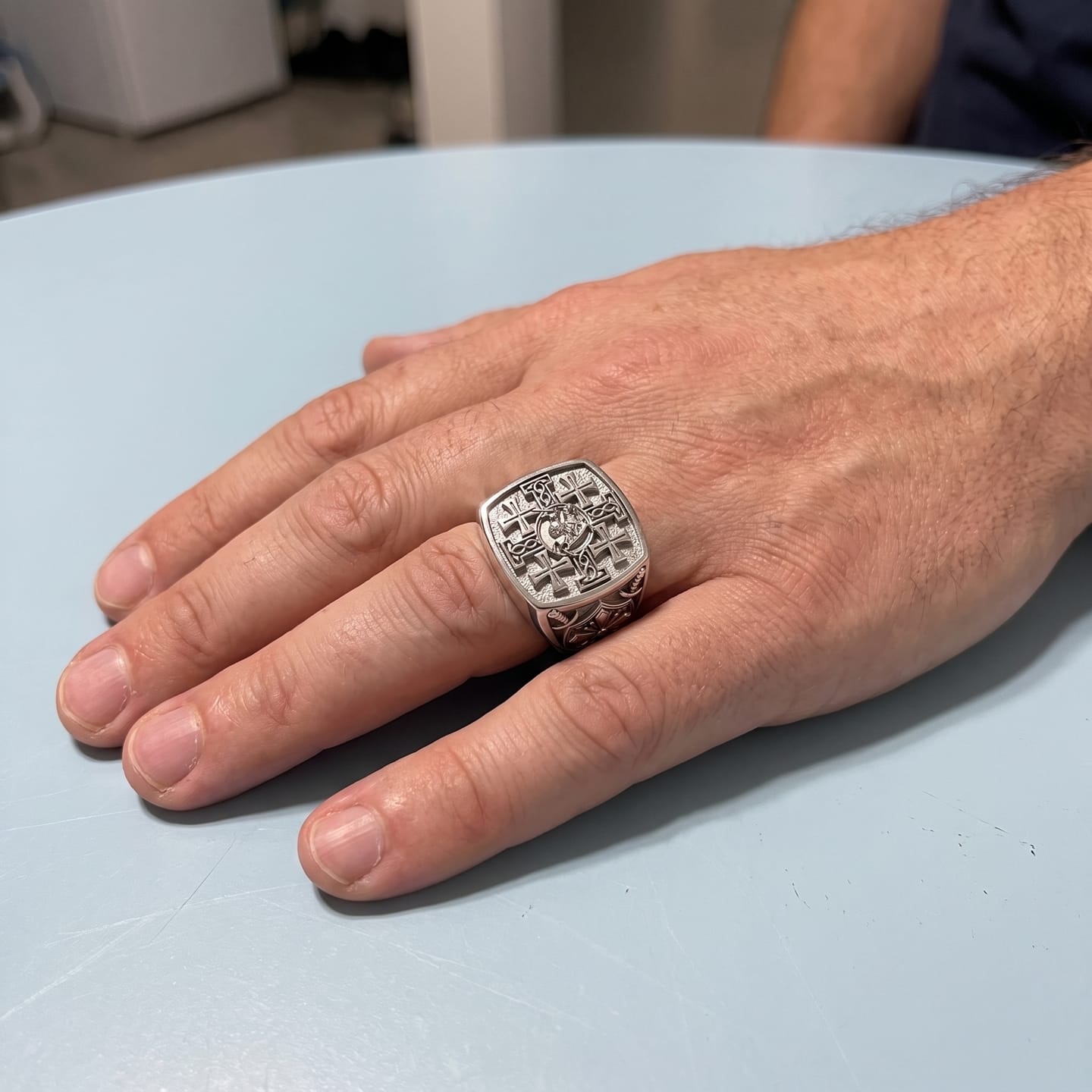 Customer photo review of Jerusalem Cross Ring