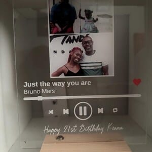 Customer photo review of Spotify Song Plaque