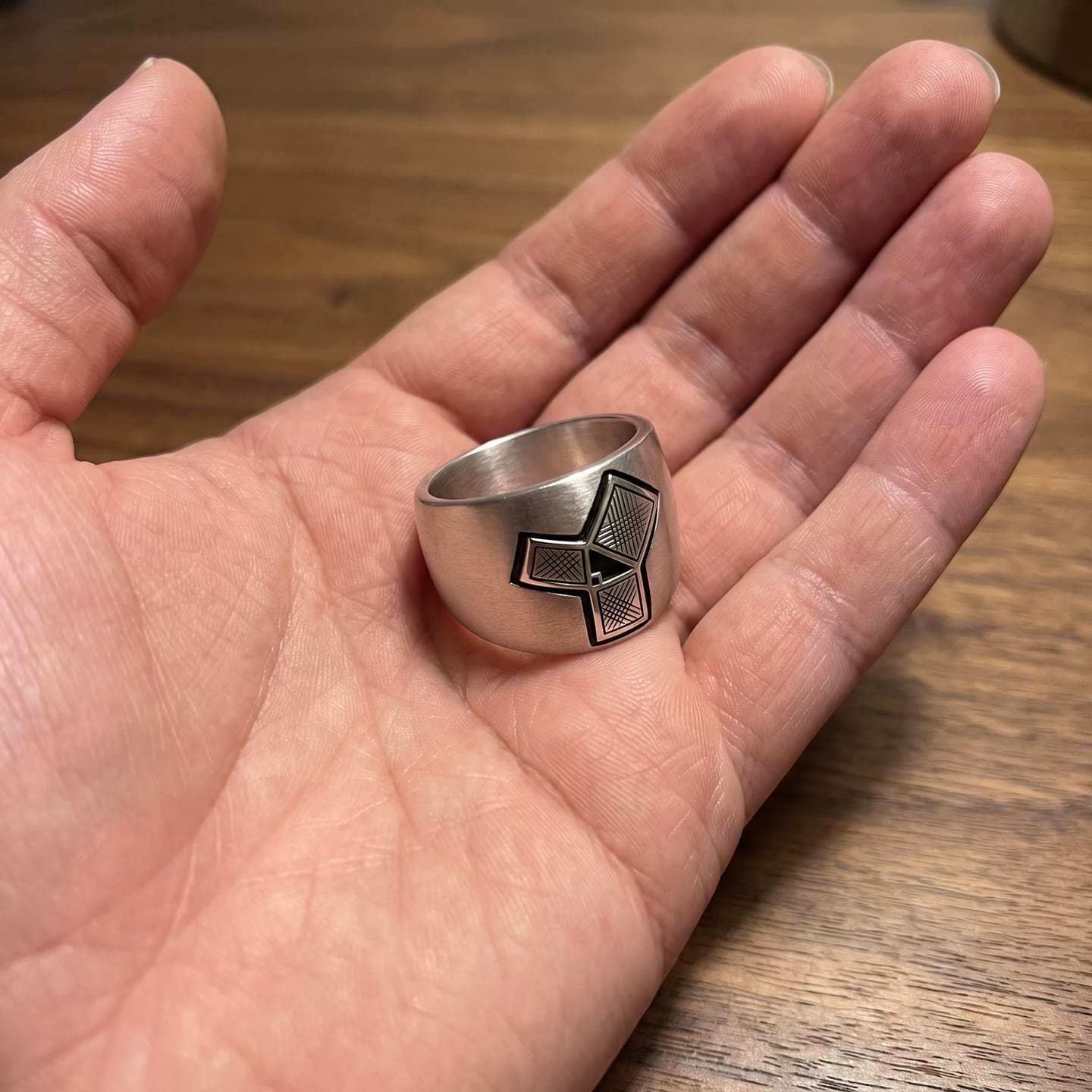 Customer photo review of Masonic Euclid Ring