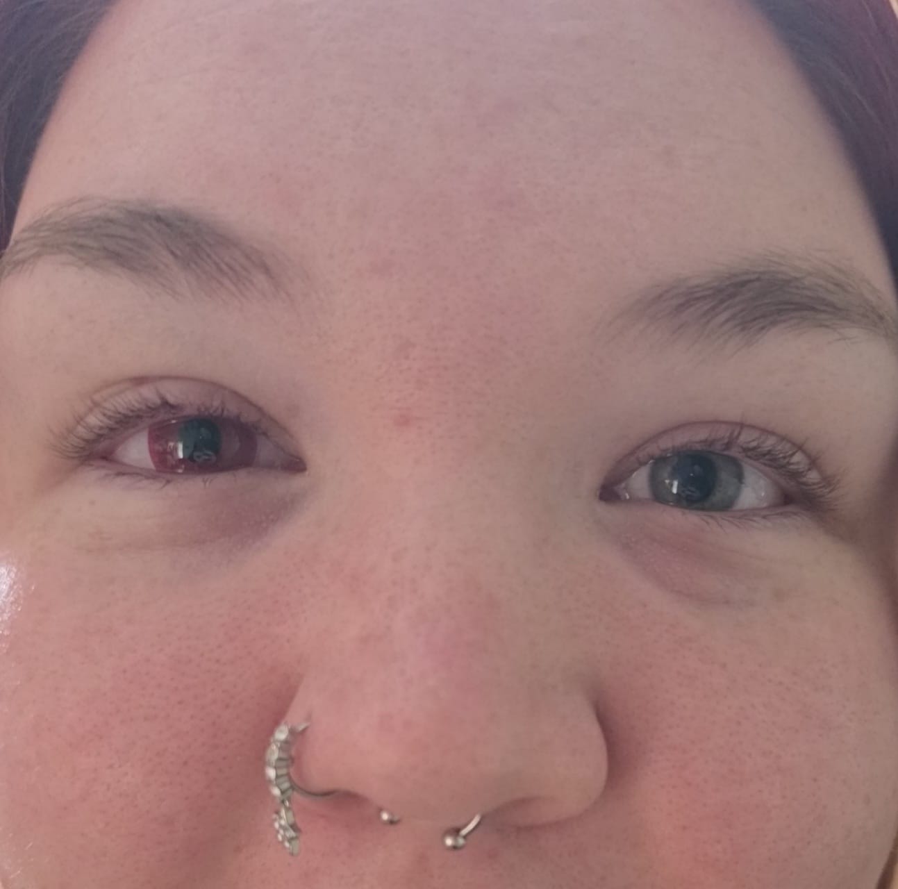 Customer photo review of PRIMAL ® Evil Eyes - Red Colored Contact lenses