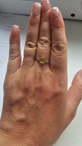 Customer photo review of Radiant Zirconia Ring