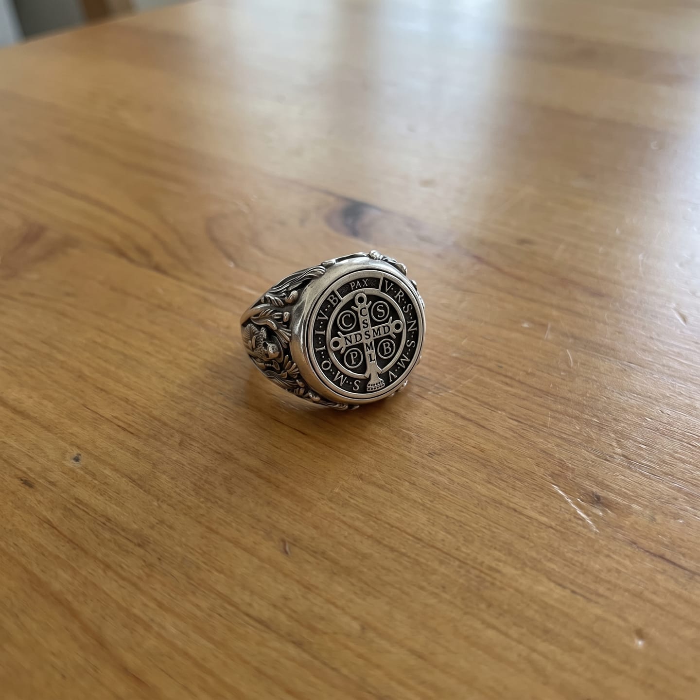 Customer photo review of Saint Benedict Signet Ring